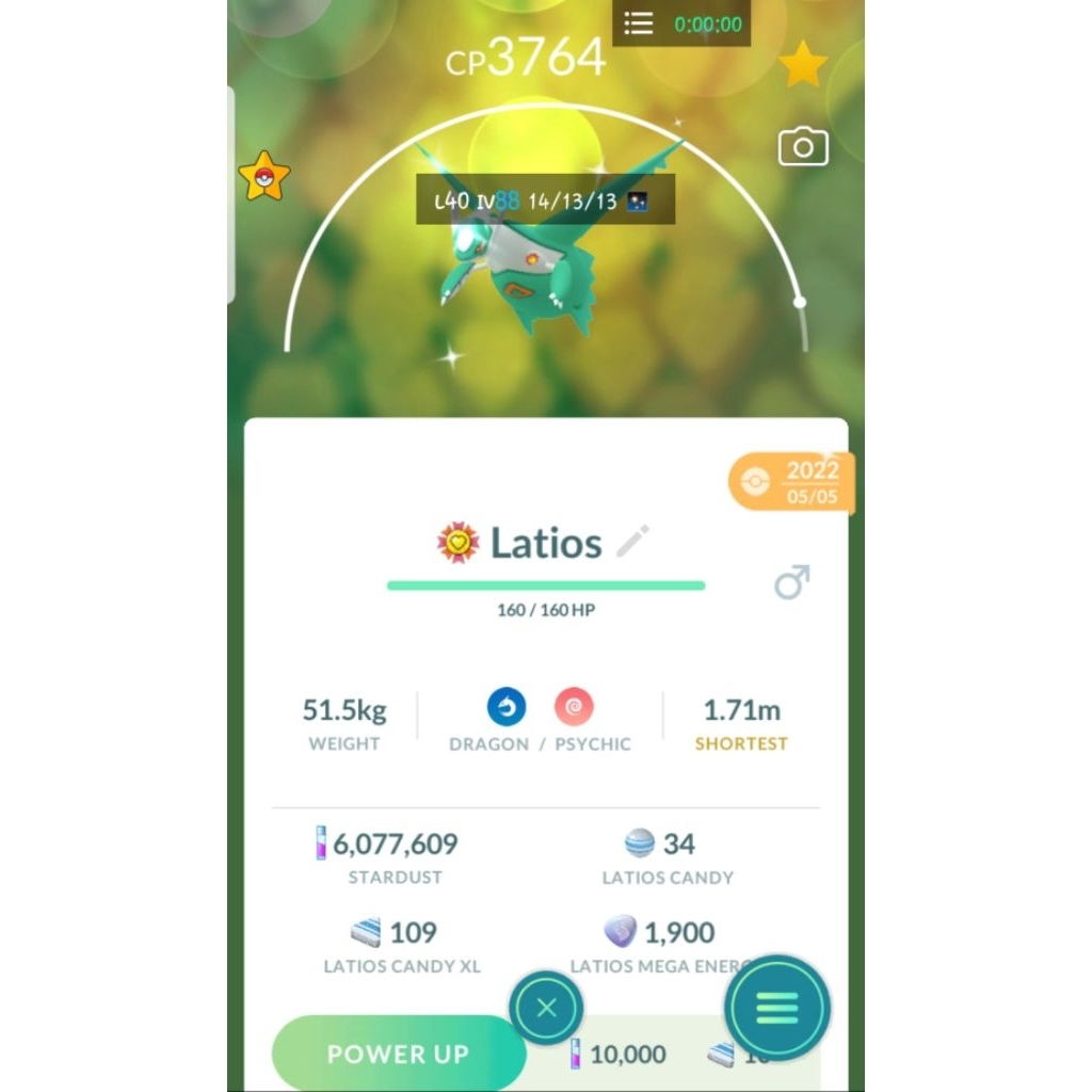 shiny legendaru LATIOS POKEMON GO