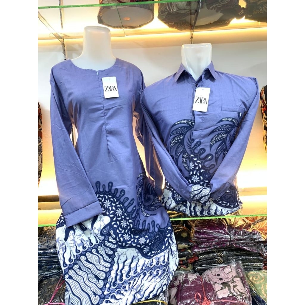 Batik cople biru denim