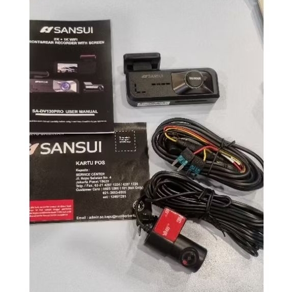 Dashcam 2 kamera Sansui DVR CCTV mobil