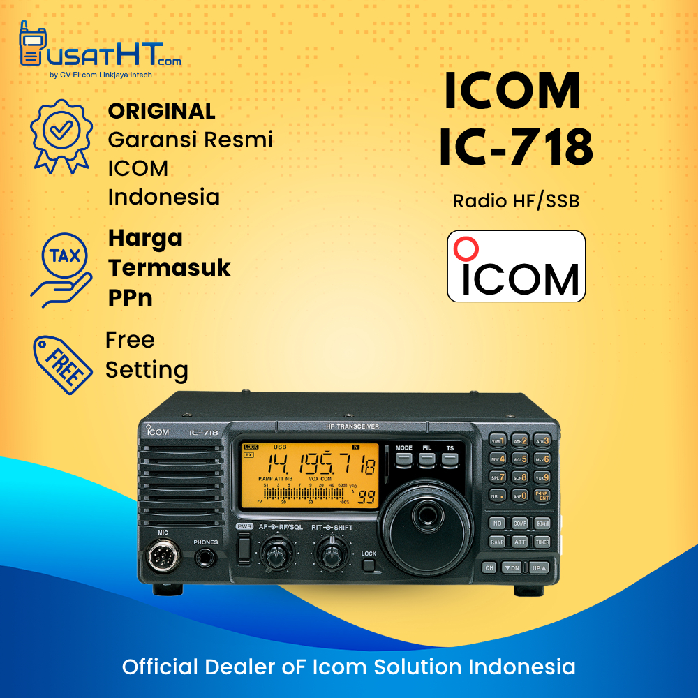 Radio HF / SSB / Base Station ICOM IC-718 HF ALL BAND TRANSCEIVER Original Garansi