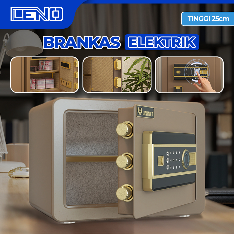 Brankas Uang - Brankas Besar Elektrik Brankas Uang dan Emas Ukuran 25cm Includer Pin dan Fingerprint