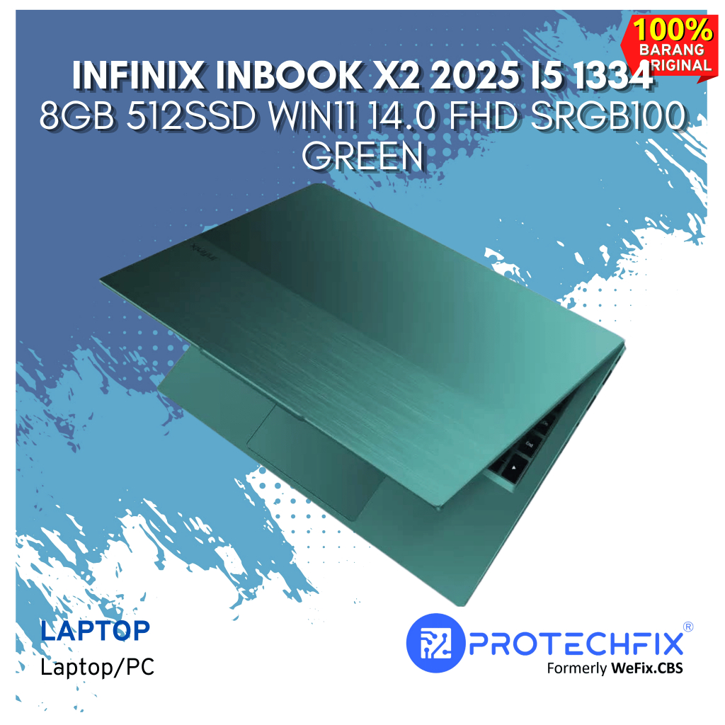 INFINIX INBOOK X2 2025 I5 1334 8GB 512SSD WIN11 14.0 FHD SRGB100 GREEN