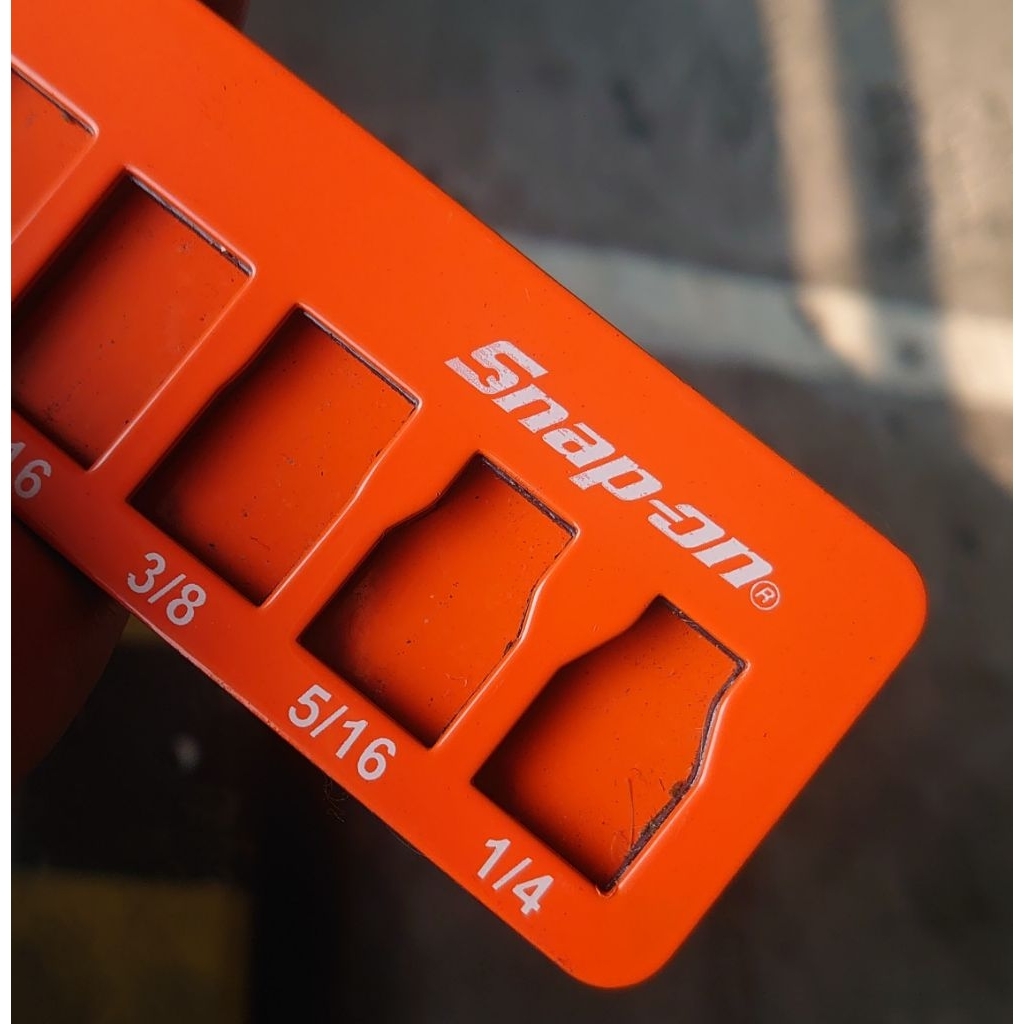 Snap On Tools SSL38110 Magnetic Socket 3/8 Holder/Tray SAE Orange