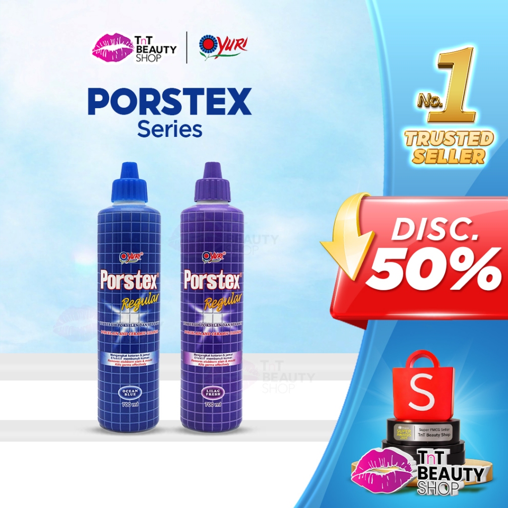 Yuri Porstex Regular 700ml Ocean Blue Lilac Fresh Pembersih Porselen Yuri Porstex | TnT Beauty Shop