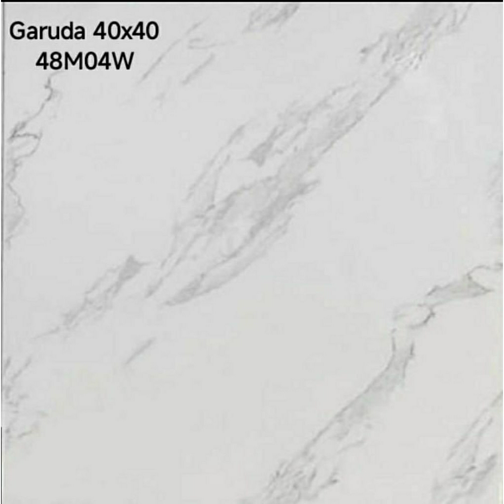 40x40 GARUDA M04W ASIA TILE KW A MALIBU GREY WARNA ABU CORAK MIRIP MARMER GRANIT MINIMALIS TERBARU
