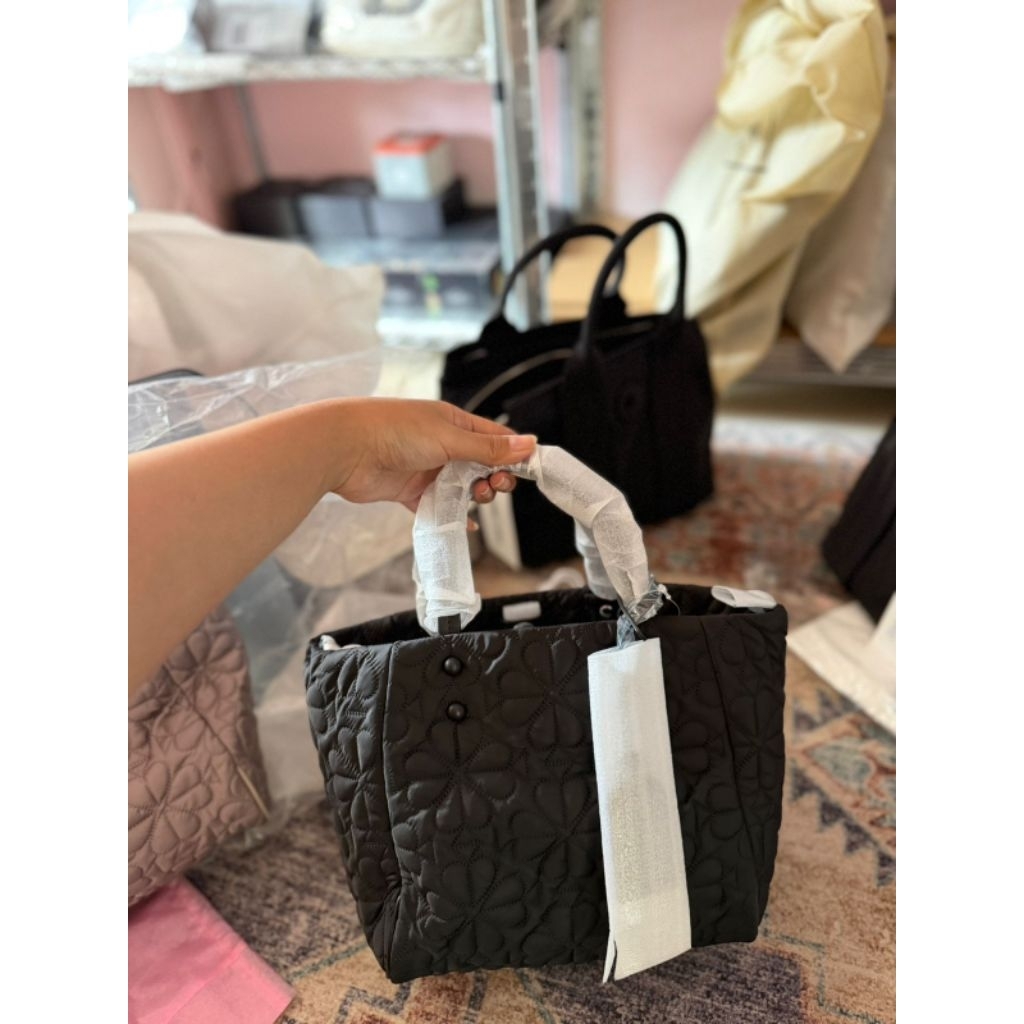 KS Tilly Quilted Small Tote Black