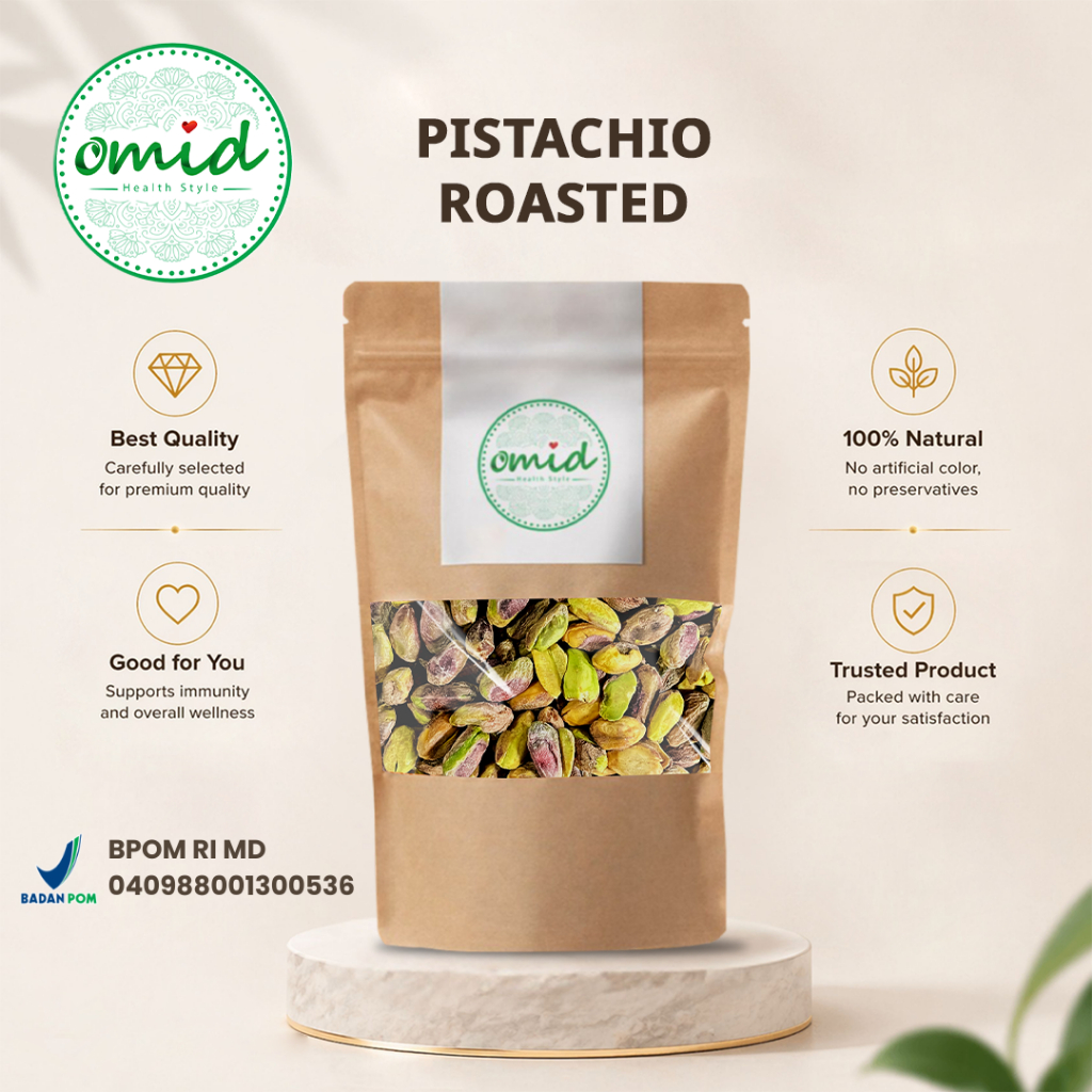 Pistachio Kupas Mentah dan Panggang Asal Iran dan USA 150 Gram hingga 1 Kg