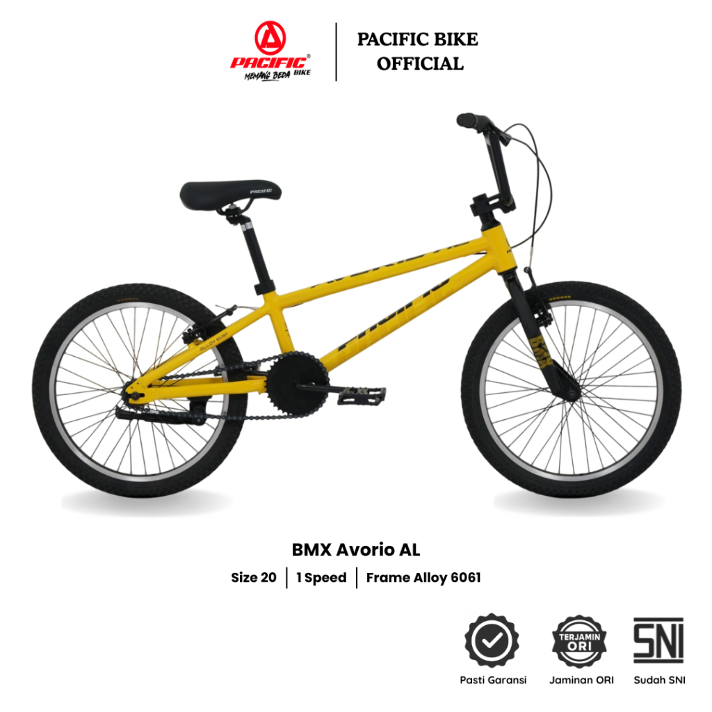 Pacific Sepeda BMX Anak dan Remaja Avorio AL Frame Alloy 6061 Ukuran Ban 20