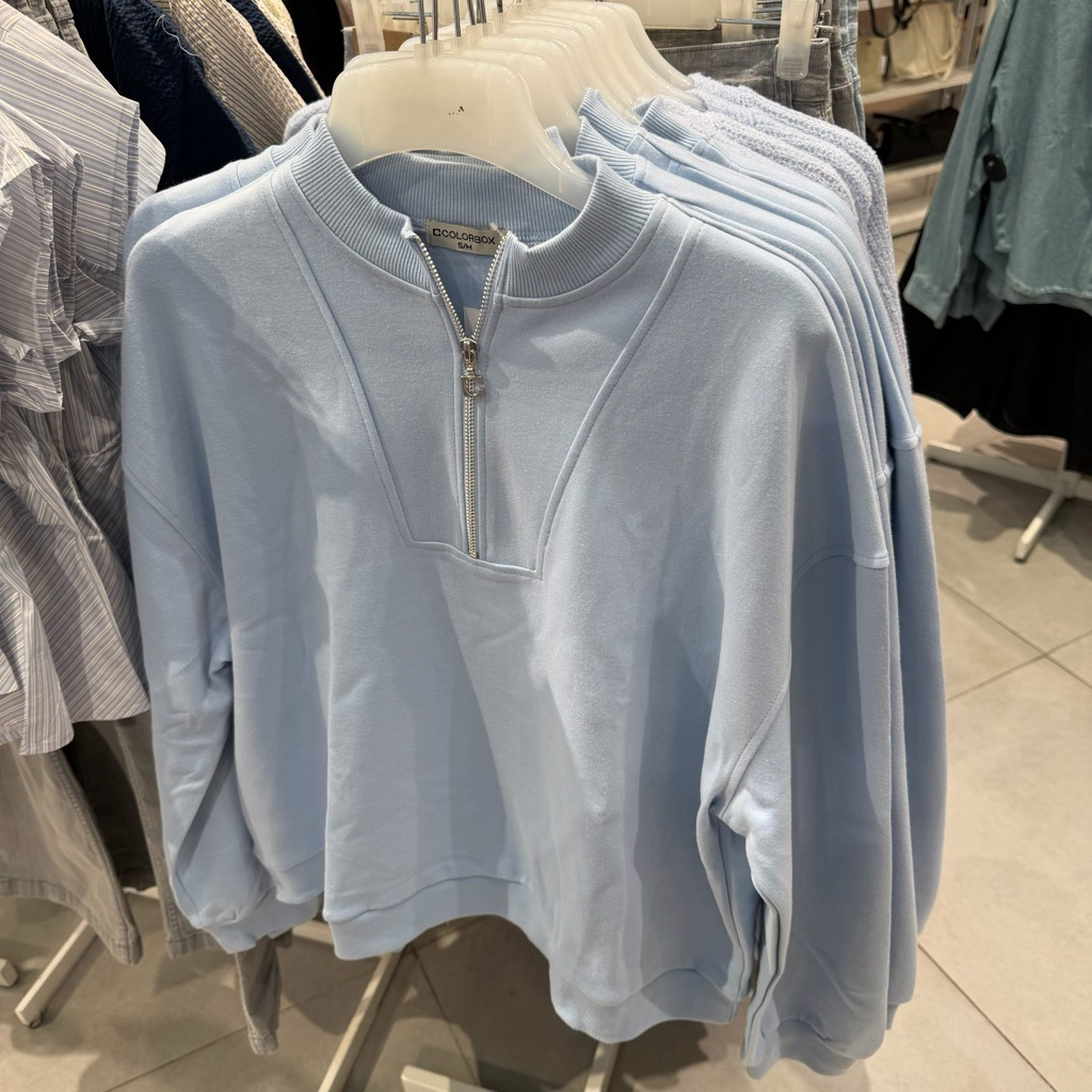 sweater half risleting lengan panjang colorbox sale
