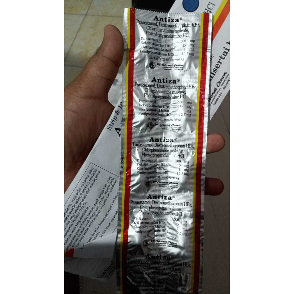 ANTIZA TAB 1 STRIP DEMAM BATUK PILEK