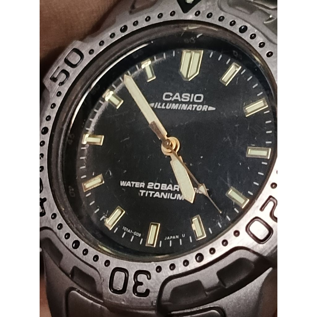 ja848 Jam tangan CASIO DIVER MD808 Titanium material