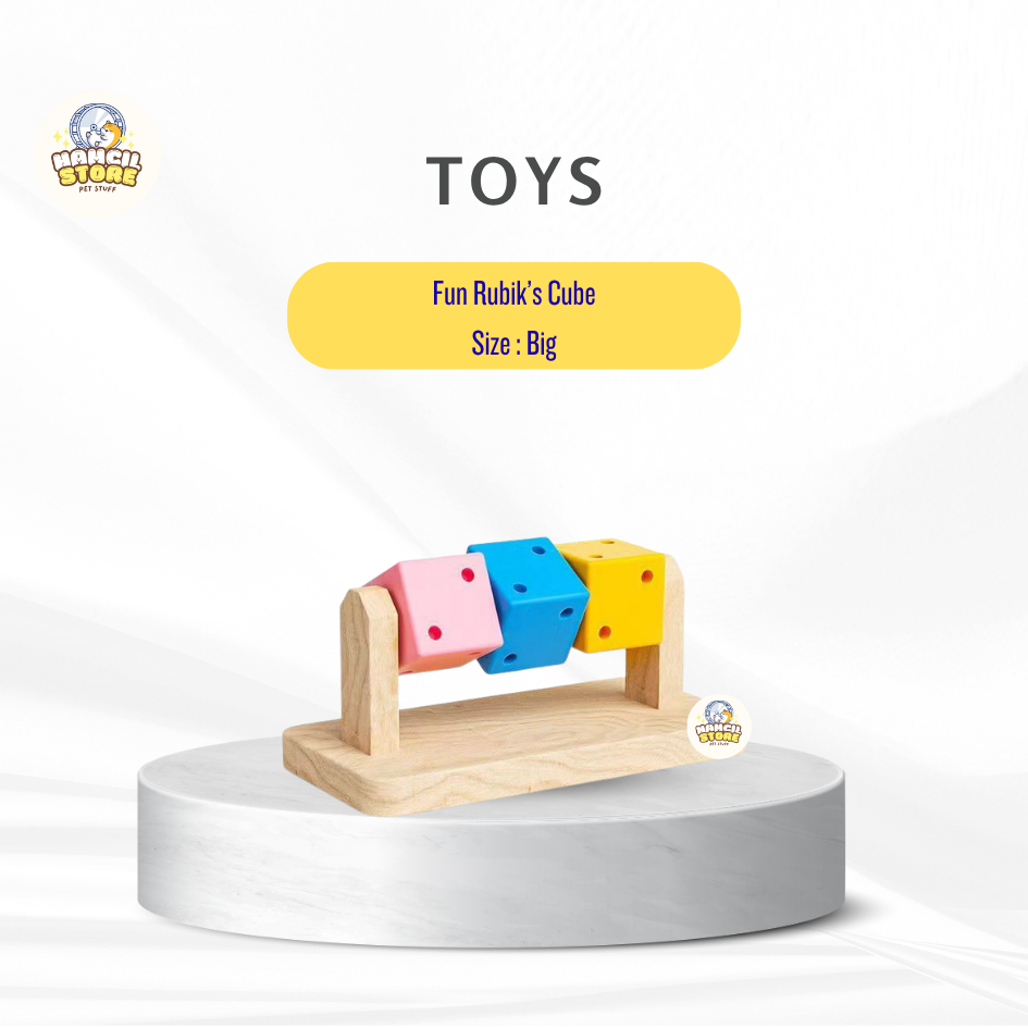 TOYS - Fun Rubik's Hamster | Mainan Hamster | Kubus Berputar untuk Hamster | Dadu Mainan untuk Hamst
