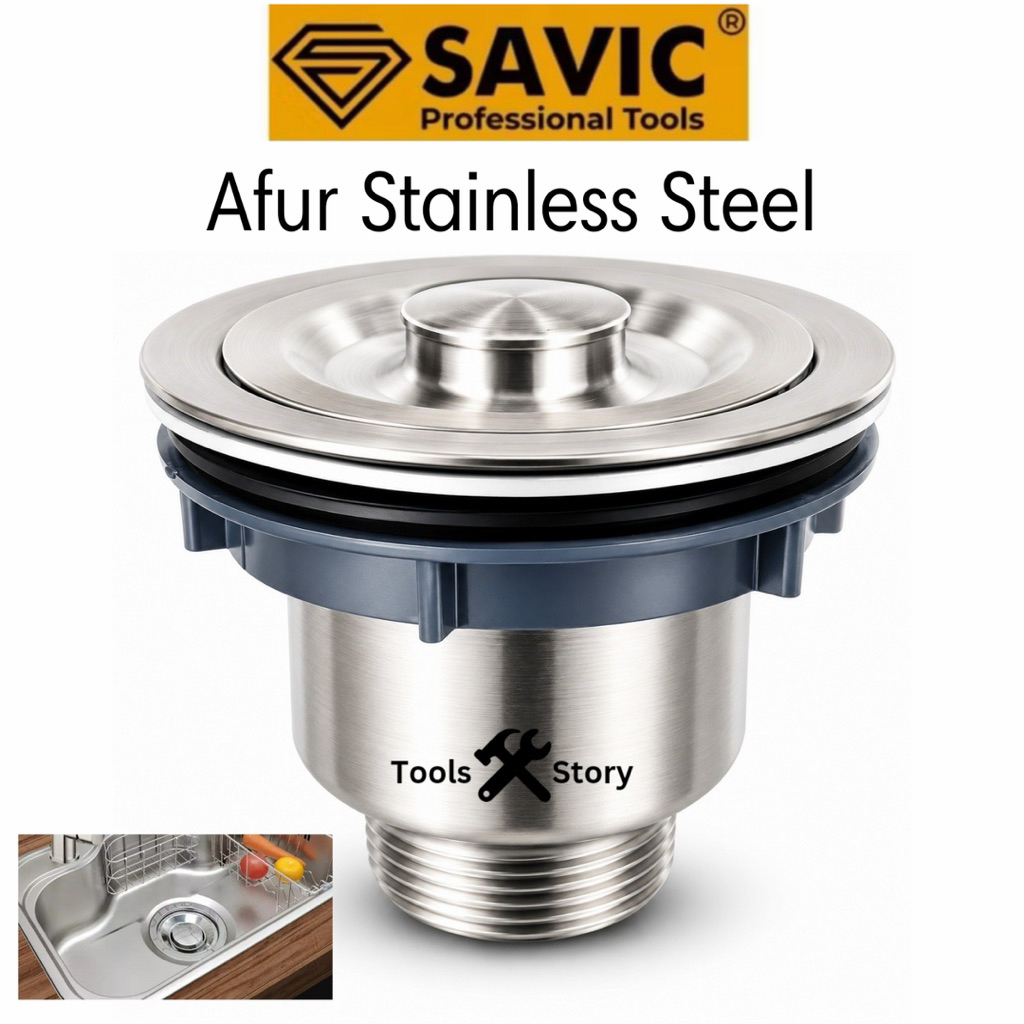SAVIC Afur BCP Bak Cuci Piring Stainless Steel Saringan Sink Avur Anti Karat Wastafel