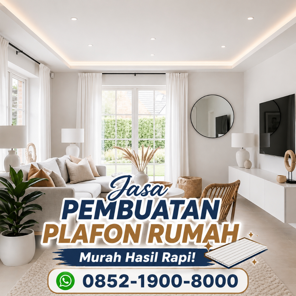 Jasa Pembuatan Plafon Gypsum – Murah Meriah Rapi