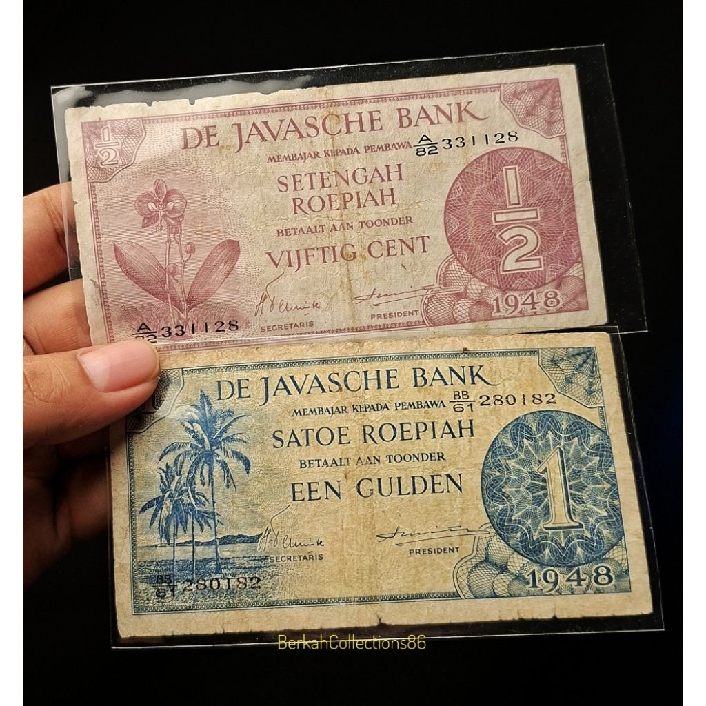uang 1 rupiah / ½ rupiah seri federal tahun 1948