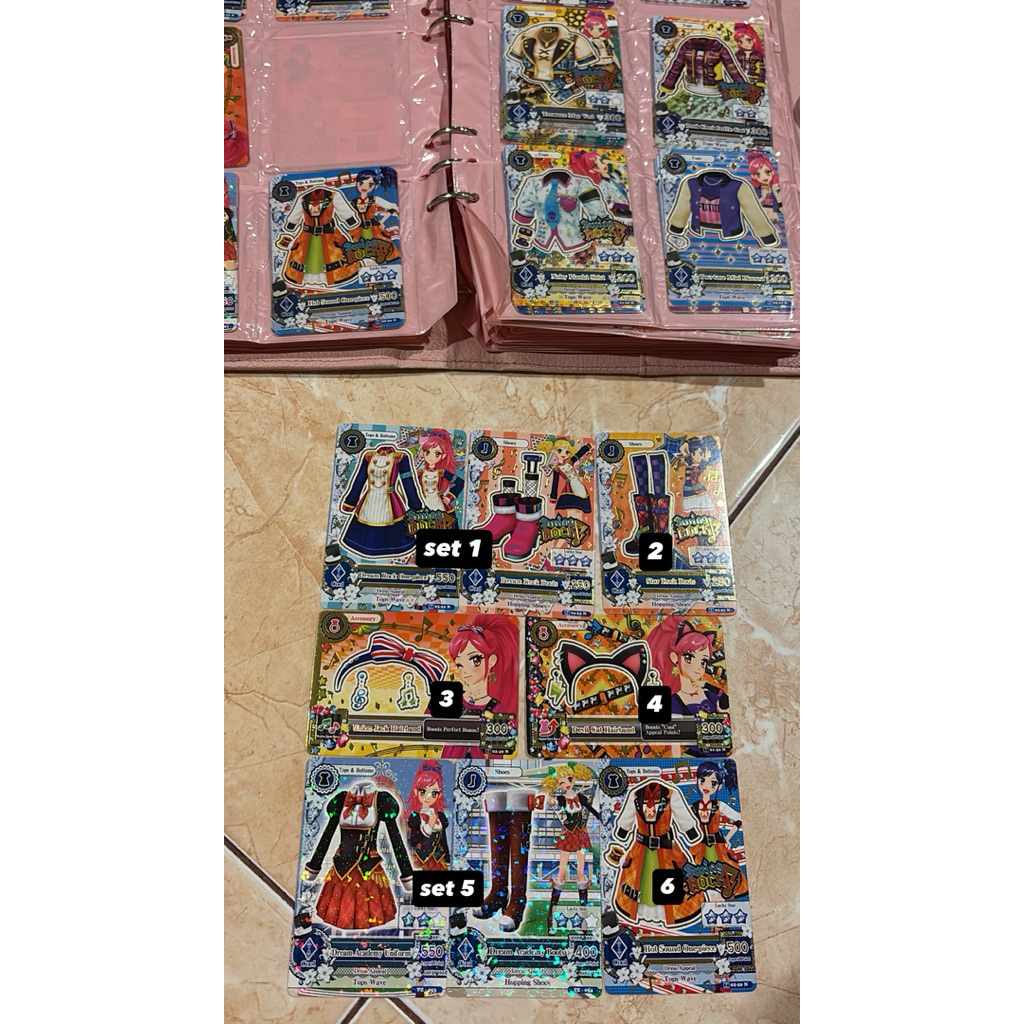 [AIKATSU SWING ROCK COLLECTION] Seira Dream Rock Set, Star rock, Union Jack Headband, Devil Cat Head