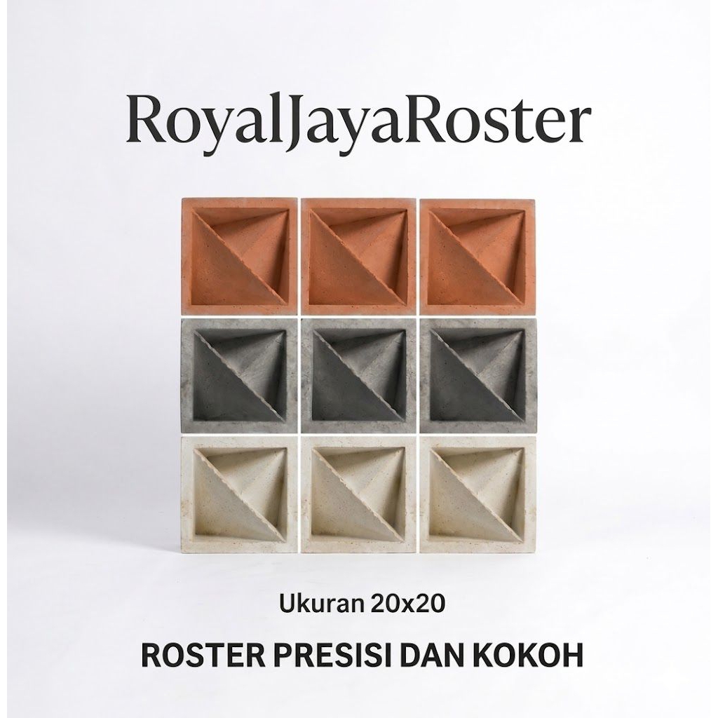 Roster Beton/Roster Minimalis/Roster modern/Dinding dekoratif/Roster beton Motif Arrow 2 muka