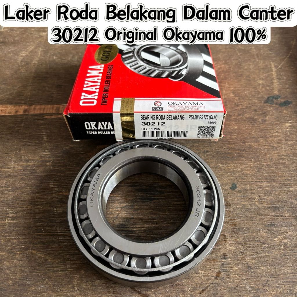 Laker Belakang Dalam Canter 30212 Original Okayama Gold / Bearing Roda 30212 Okayama / Laher 30212 O