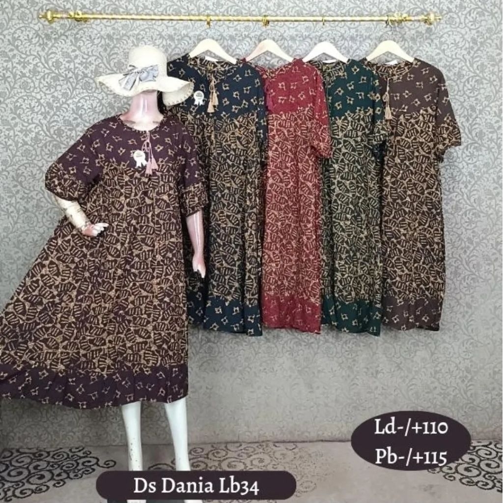 Daster Batik Cap RATU JAWA Lengan Pendek Katun
