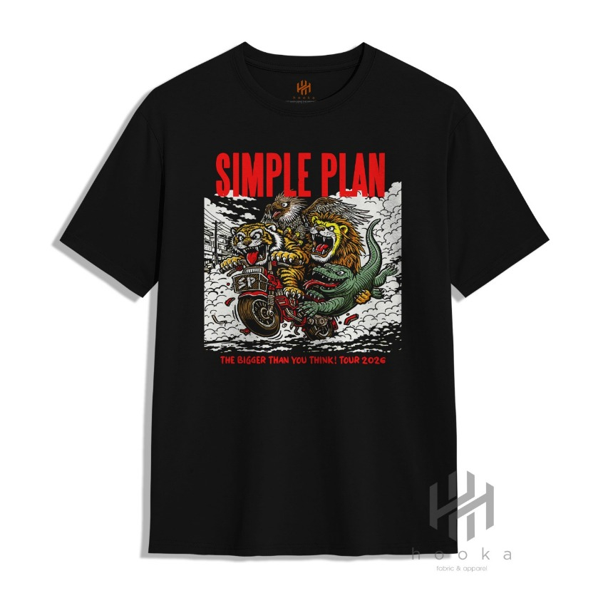 Kaos Simple Plan Asia Tour 2026 The Bigger Than You Think Tour Berani tampil beda dengan koleksi baj