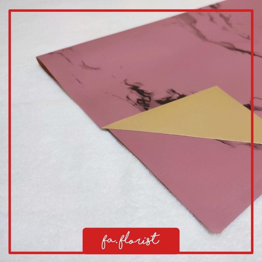 Kertas Cellophane Marble Gold