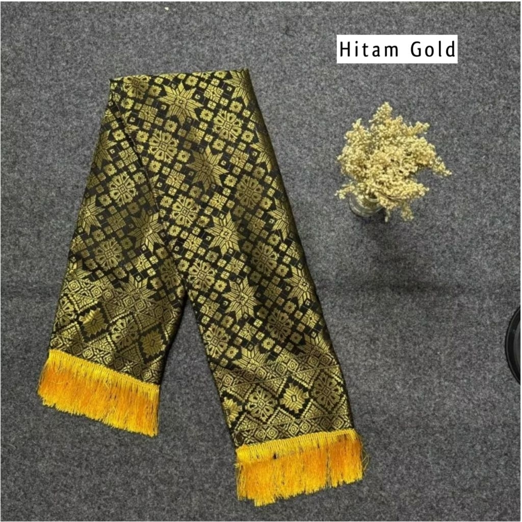 Syal/Selendang Songket Palembang || Selendang kebaya Kain Songket Wanita & Pria Motif Tenun