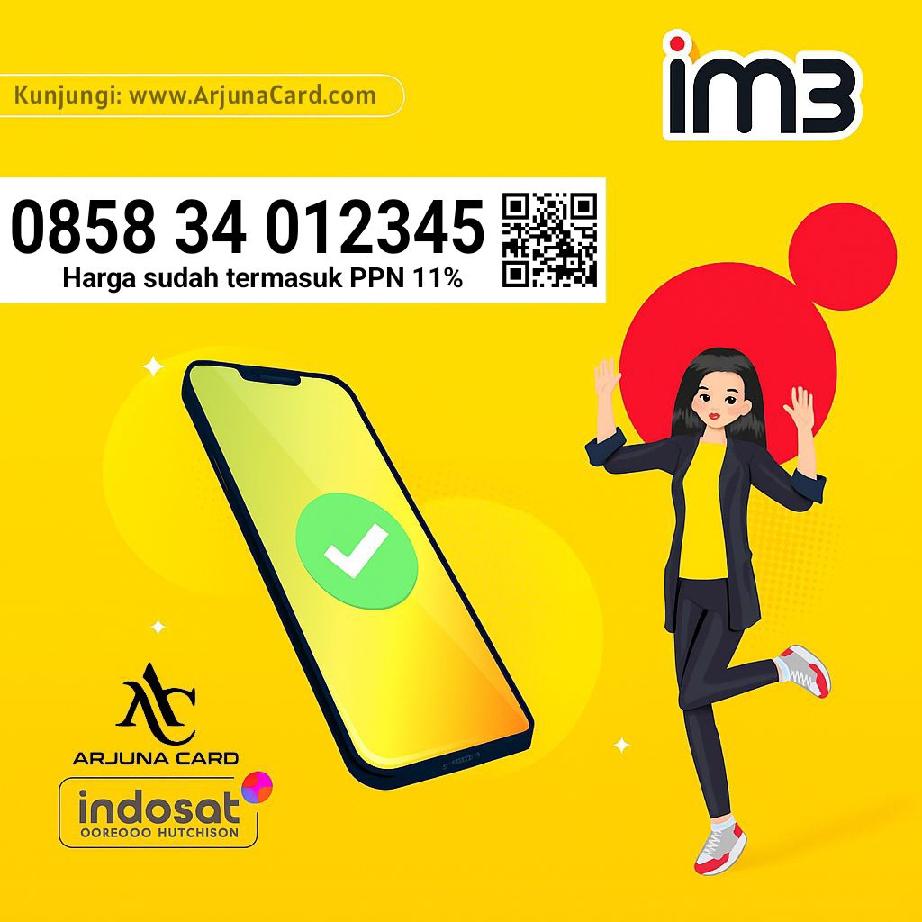 perdana indosat 12345 Nomor Cantik im3 012345 Naik Urut 4G
