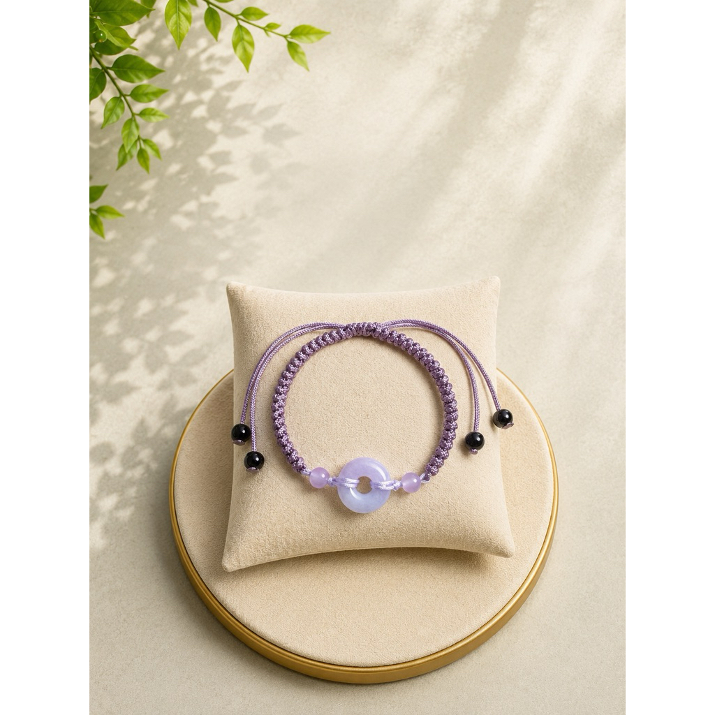gelang donut giok jade jadeite burma lavender