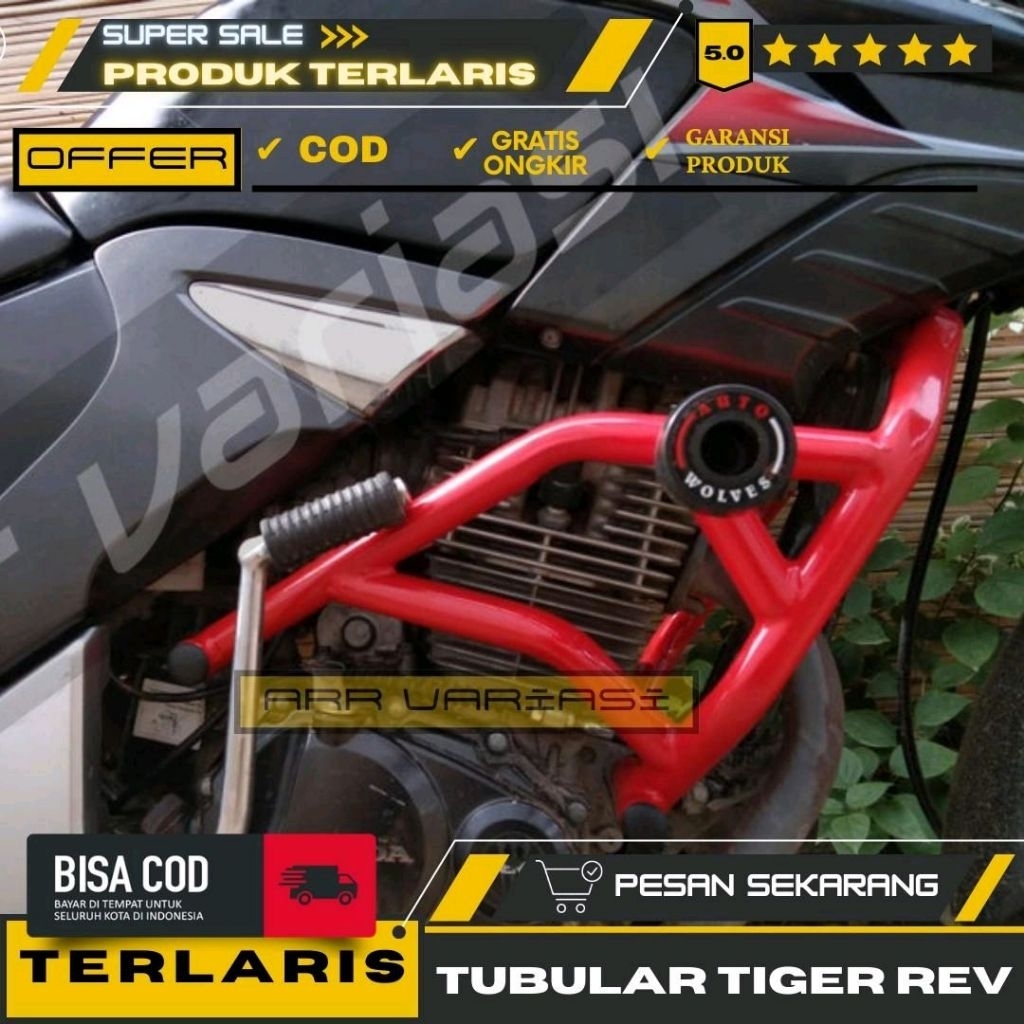 Crashbar Tiger Revo Full Protection Besi Tebal Anti Karat Aksesoris Touring Motor Tiger Revo