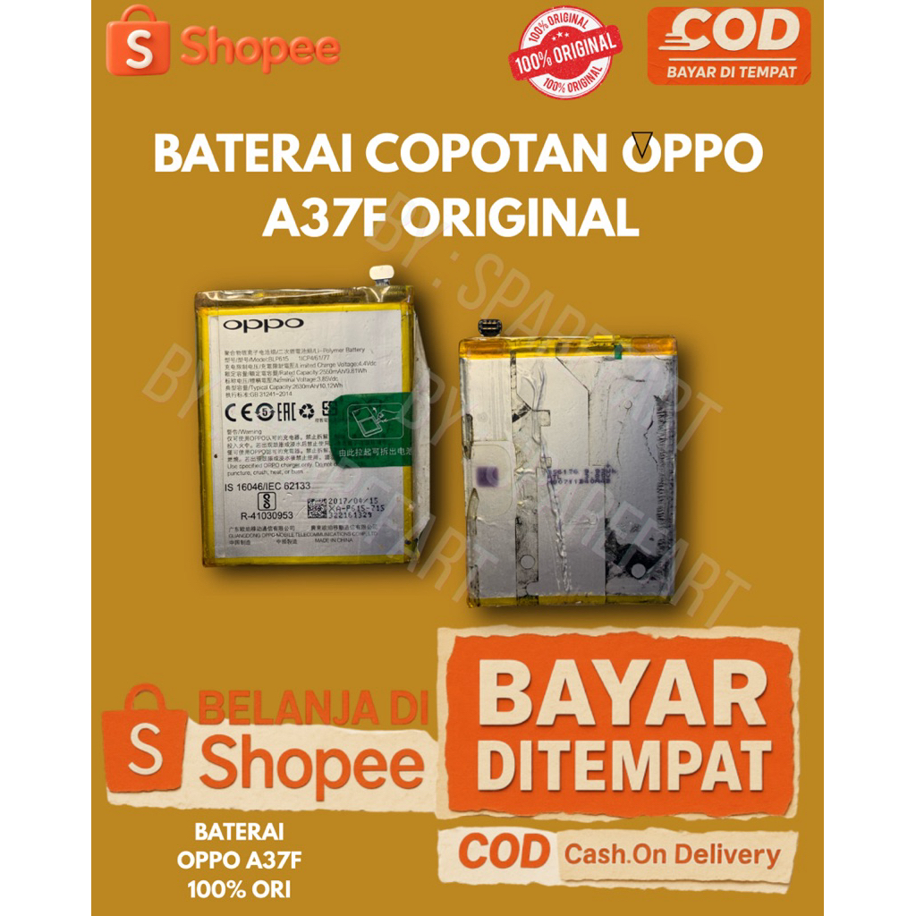 JUAL BATERAI COPOTAN OPPO A37F |100% ORIGINAL|