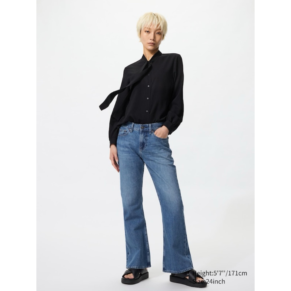 NEW Preloved Bootcut Jeans Uniqlo Size 24 Blue