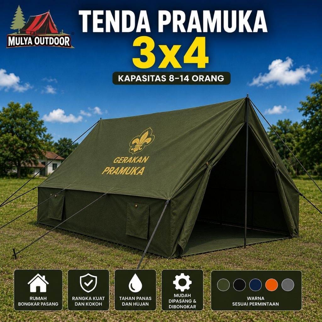 Tenda Regu Pramuka 4x6x2M