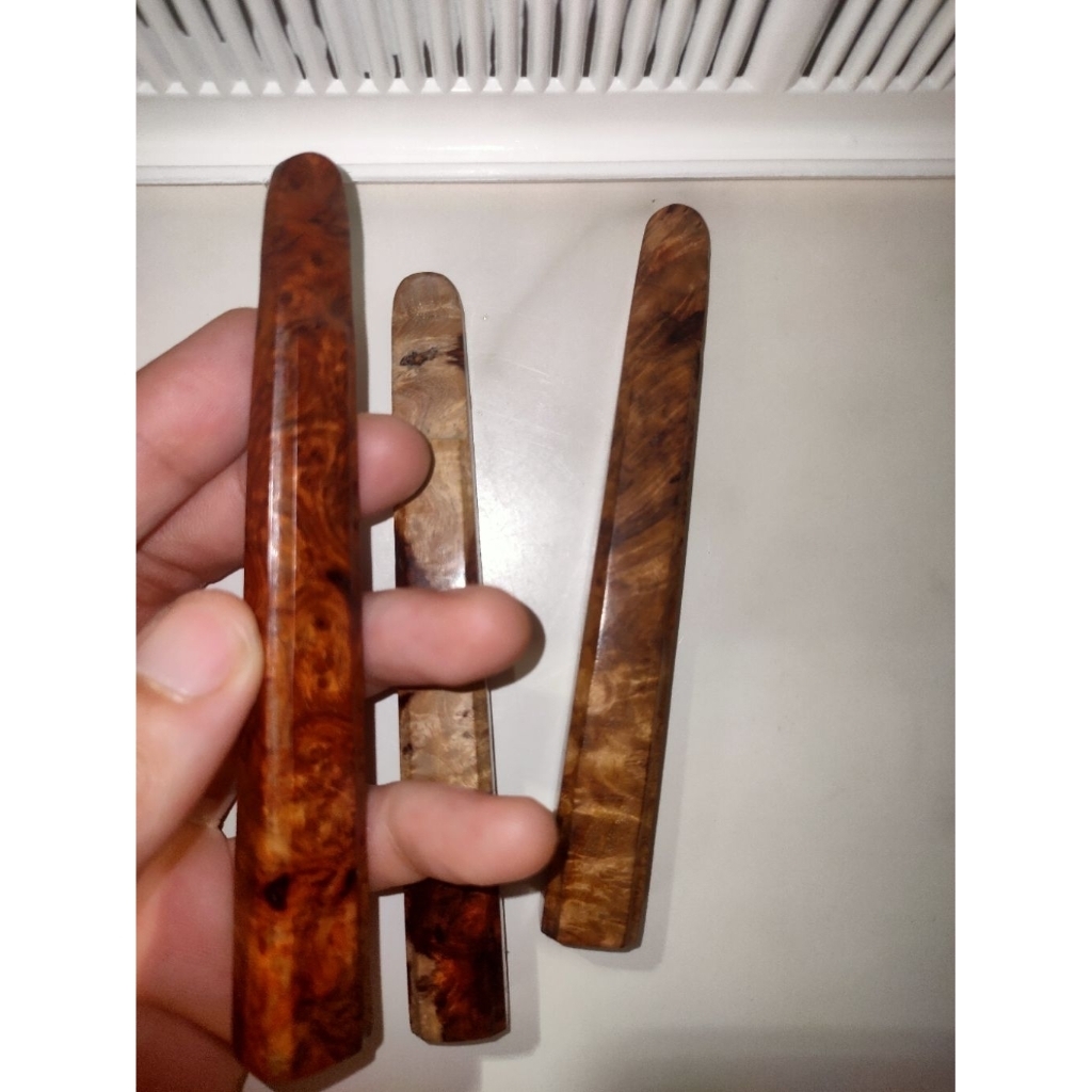 PIPA ONCE CANGKLONG KAYU AMBOYNA 12 CM PERSEGI