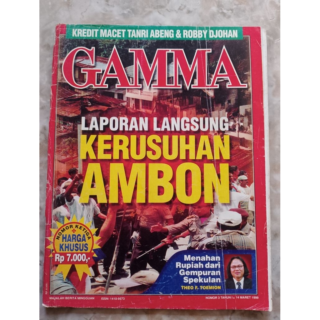Majalah Gamma - Laporan Langsung Kerusuhan Ambon original
