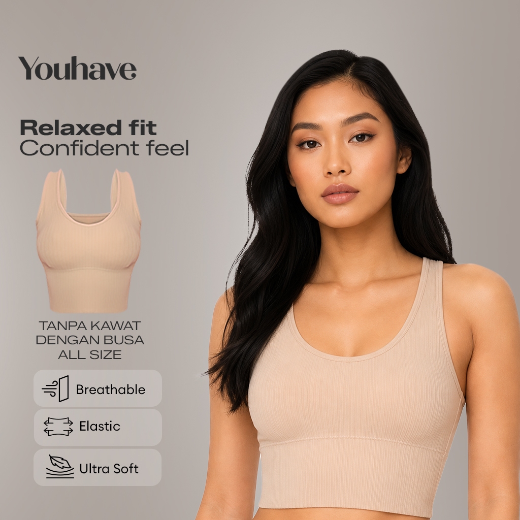 Lipton Tanktop Tank Top Crop Top Sport Bra BH Sport BH Wanita Singlet Busa 100048