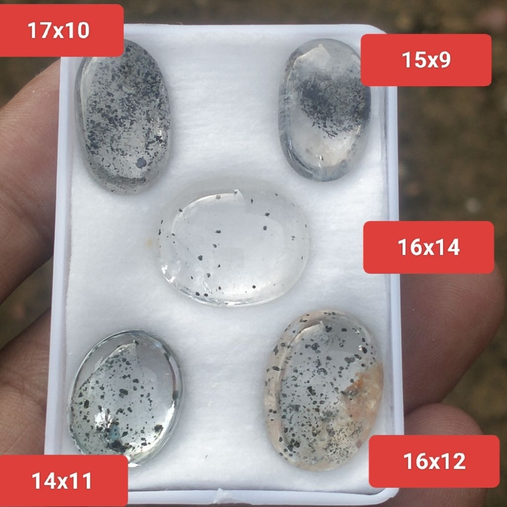 5 biji batu kecubung platina cuma 185 ribu