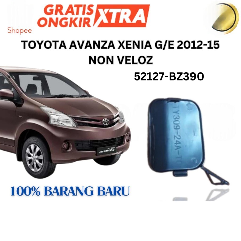 COVER TUTUP TOWING DEREK BEMPER BUMPER DEPAN AVANZA XENIA G E 2012 2013 2014 2015 IMPORT OEM BARU