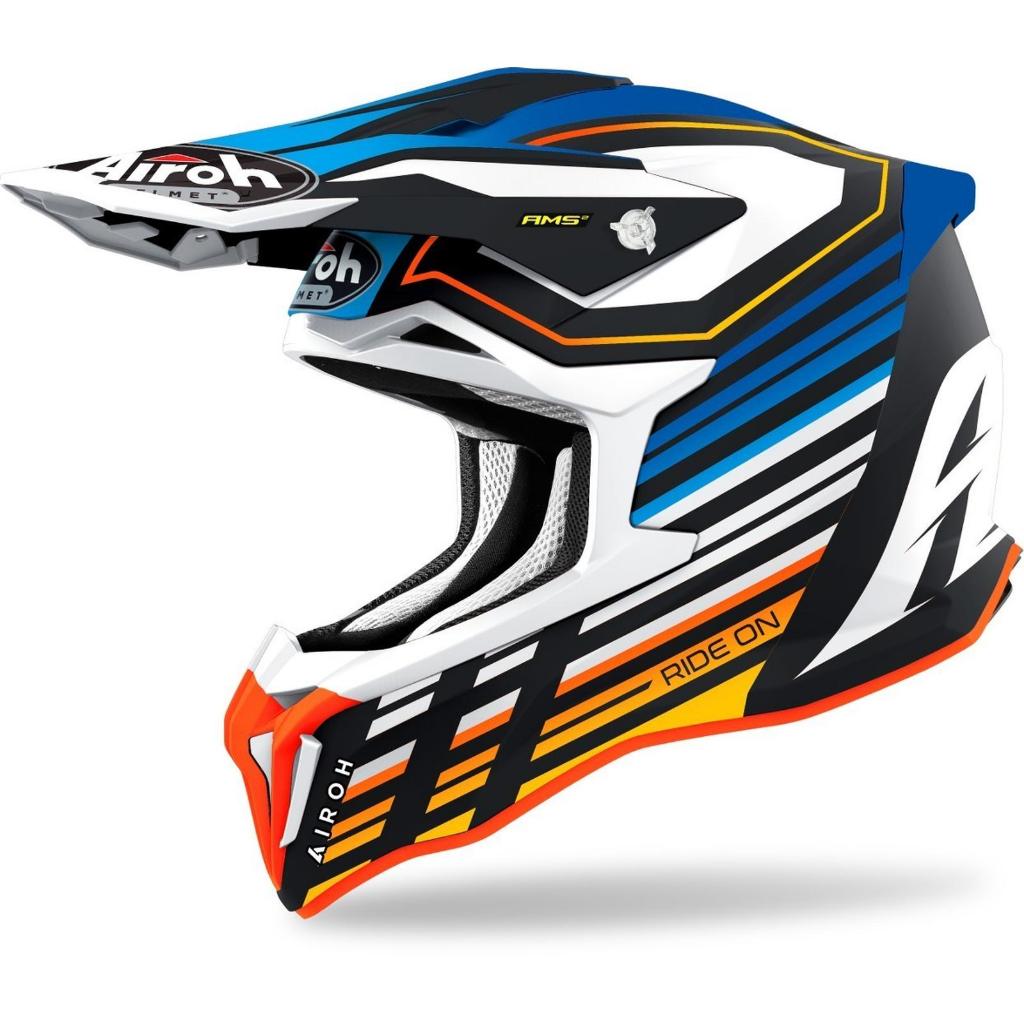 AIROH STRYCKER SHADED BLUE MATT ORIGINAL HELM AIROH MOTOCROSS