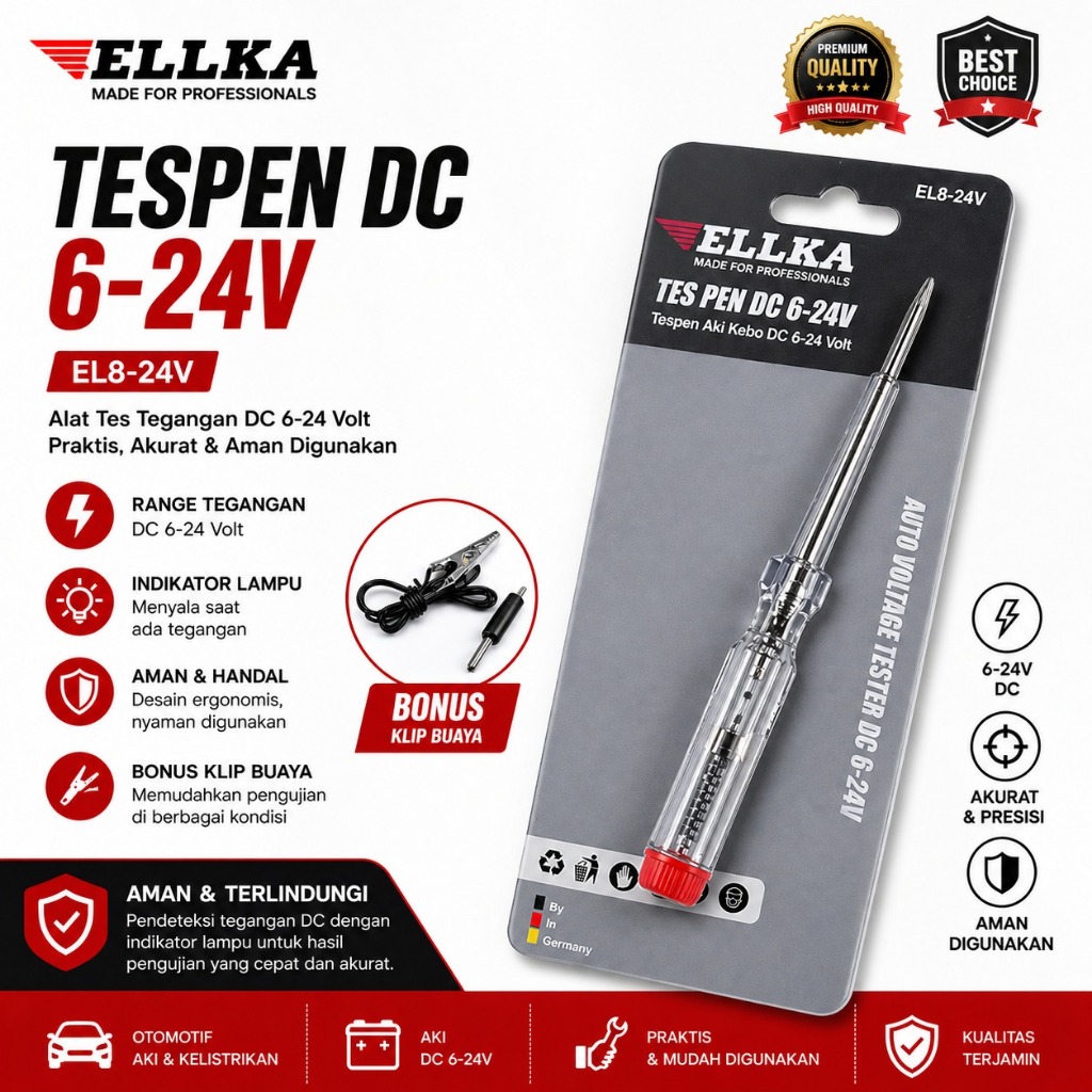 Tespen DC 6V-12V-24V Automotive Circuit tester /Obeng Tespen