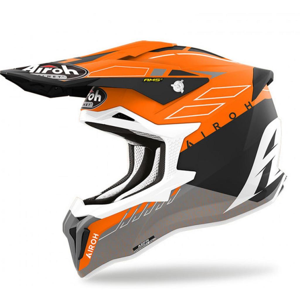 AIROH STRYCKER SKIN ORANGE MATT HELM AIROH STRYCKER MOTOCROSS TRAIL