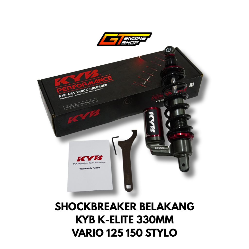 SHOCK BELAKANG KYB K-ELITE 330MM SINGLE CLICK SHOCKBREAKER K ELITE KYB VARIO BEAT STYLO