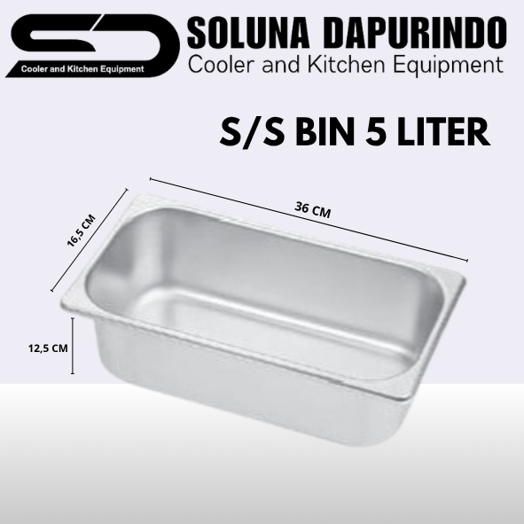 S/S BIN 5 LITER / S/S BIN 5L/ S/S BIN-5L