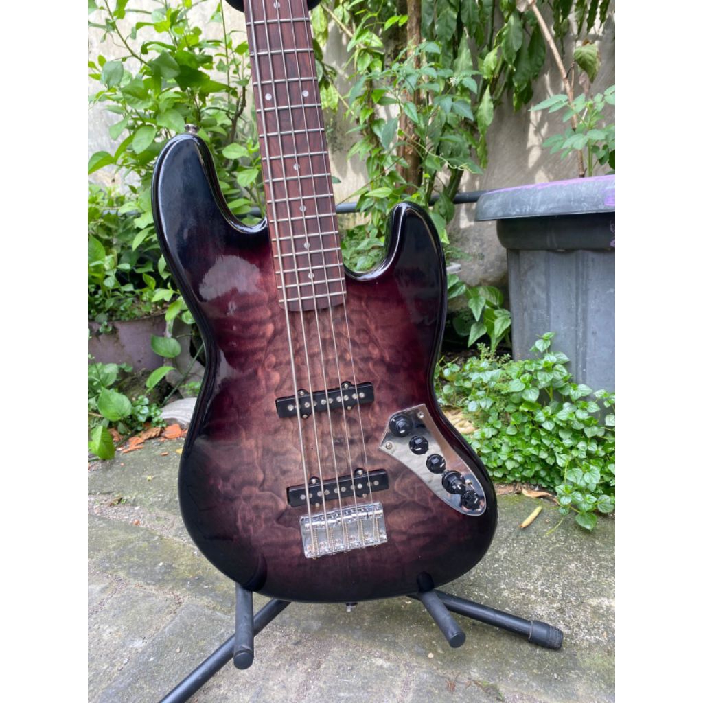 Bass 5string Black Jazz custom preamp aktive marcus miller v7 original