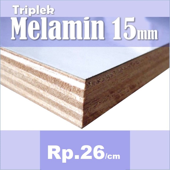 TRIPLEK MELAMIN 15mm CUSTOM Harga 26/cm2 Triplek Putih 15mm (BACA Cara Ordernya Dideskripsi)