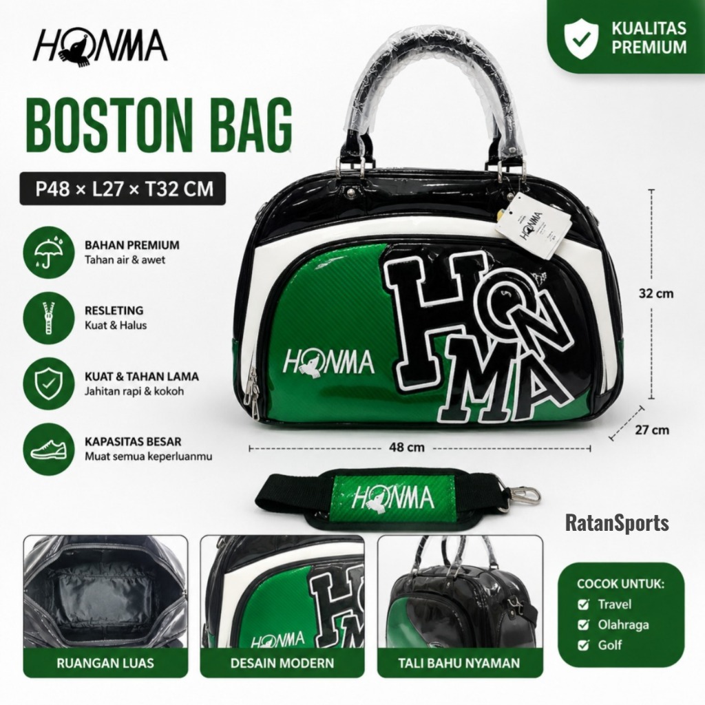 Tas Golf Honma Boston Bag Golf Honma Dancing