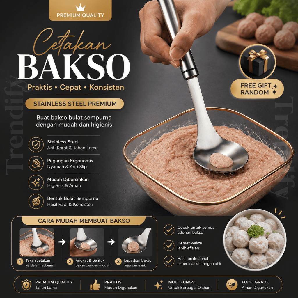 Sendok Cetakan Bakso / Pencetak Bakso / Sendok Bakso / Cetakan Bakso