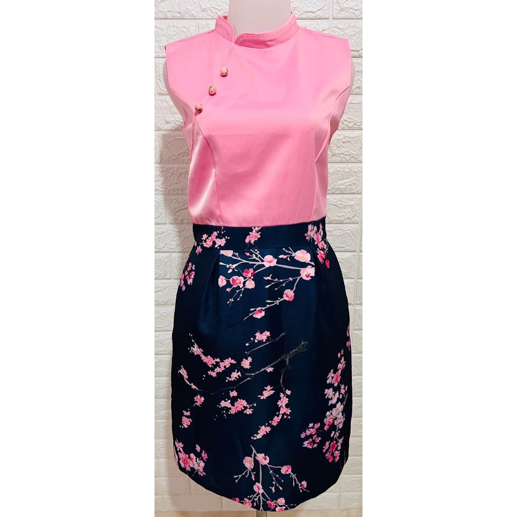 DRESS CHEONGSAM SCUBA BUNGA