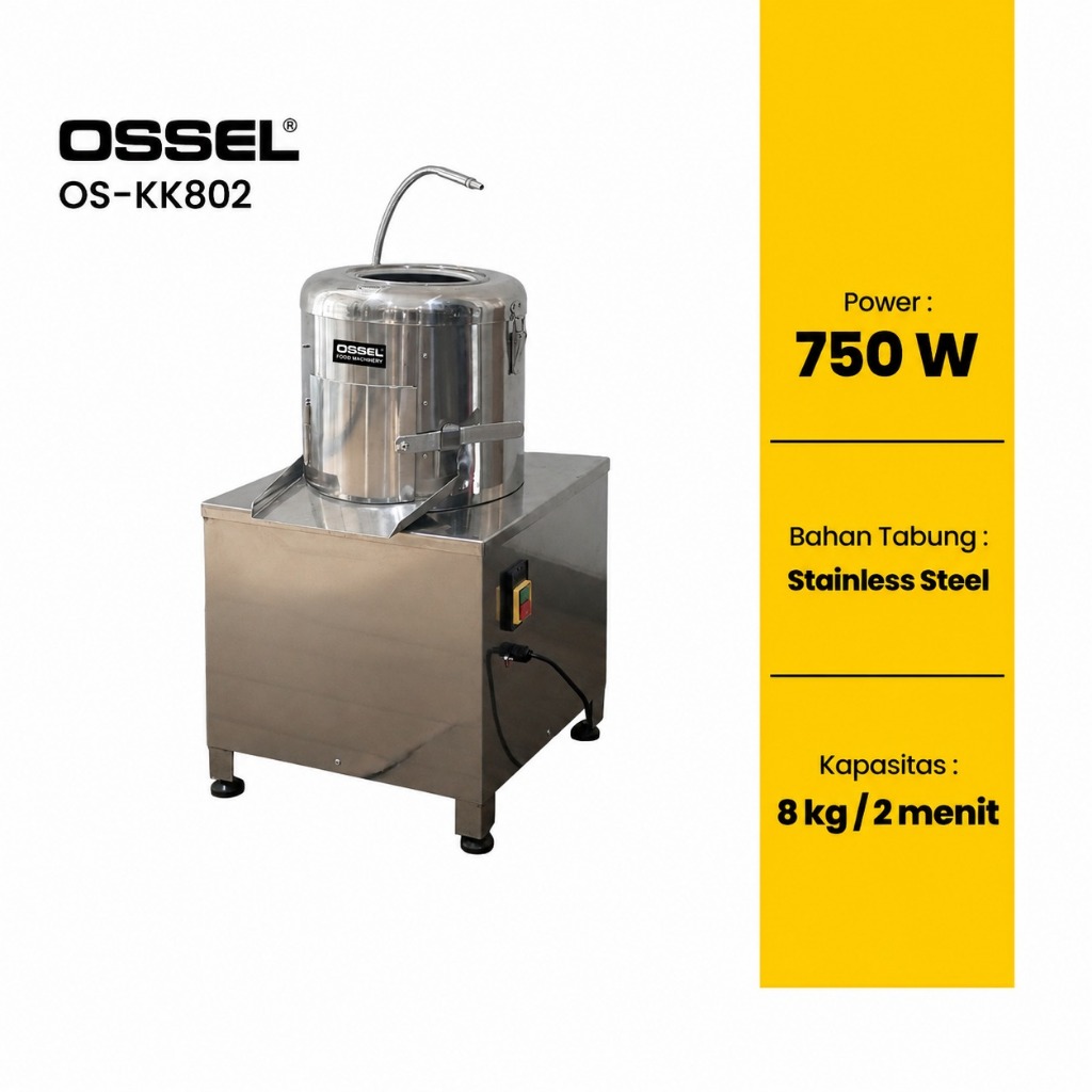 Mesin Pengupas Kentang OSSEL OS-KK802 Alat Kupas Umbi Kentang Otomatis OSSEL