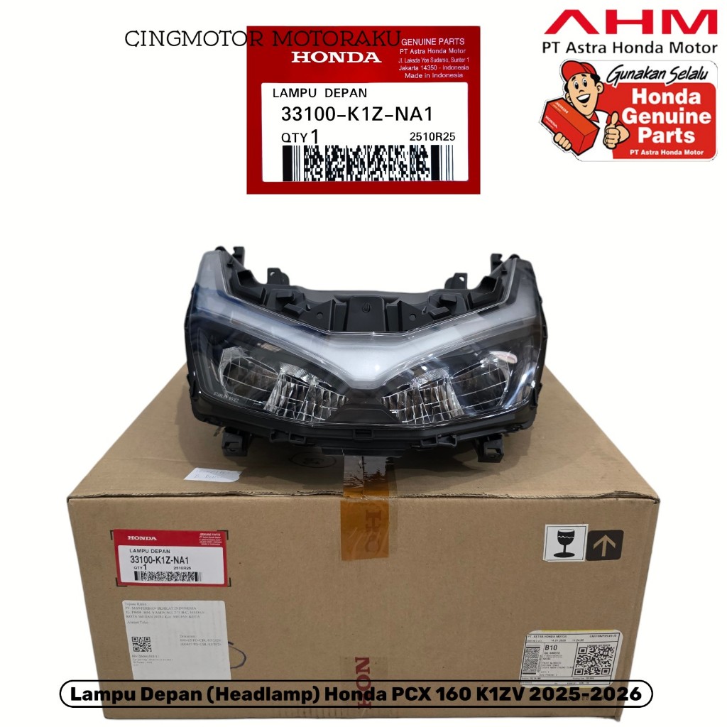 33100K1ZNA1 LAMPU DEPAN HEADLAMP PCX 160 K1ZV GEN 2 2025 2026 PART AHM