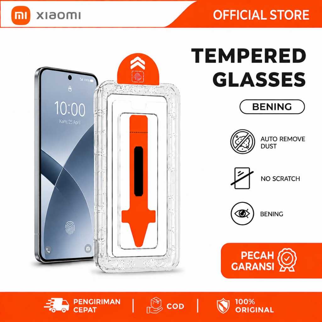 Tempered Glass Superfit Clear Bening Easy Install Xiaomi Redmi Poco